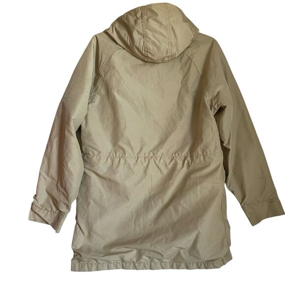 Vintage Land’s End Hooded Jacket Parka Mens S Beige Wool Blanket Lined Made USA - Picture 3 of 7